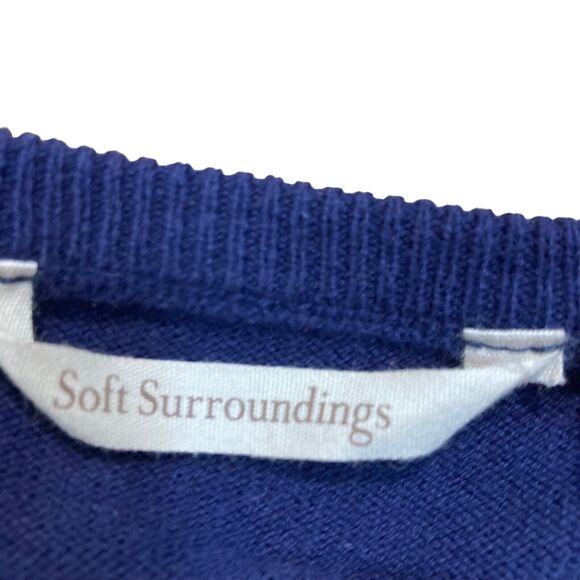 Soft Surroundings Deep Blue Button-Up Cardigan - Picture 4 of 9